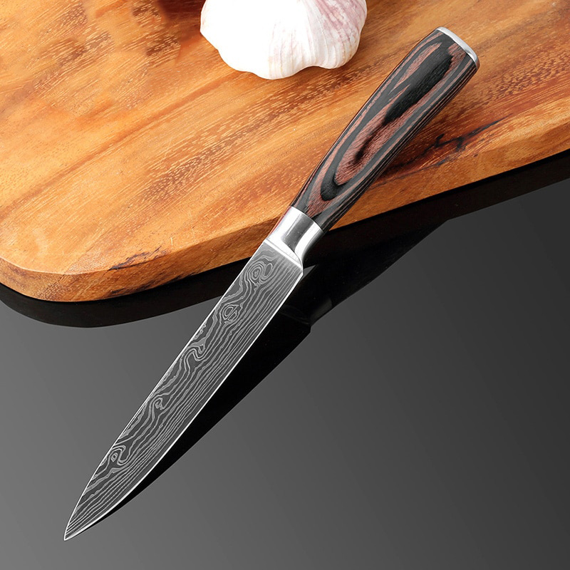 5 Pcs Stainless Damascus Steel Chef Knife Set Ecart Fiji